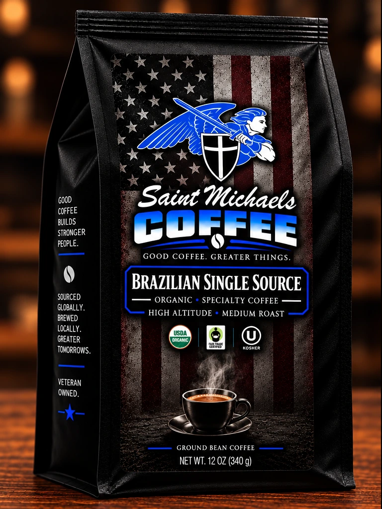Saint Michaels Coffee Brazilian Single Source bag
