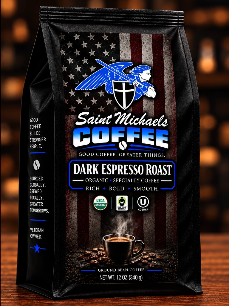 Saint Michaels Coffee Dark Espresso Roast bag